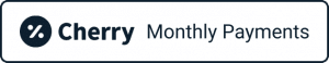 Logo and text reading "Cherry Monthly Payments" indicating a payment option or service.